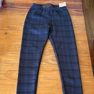 “Just Cozy” plaid fuzzy lined leggings
